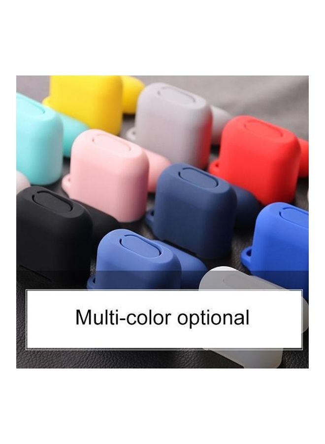 BGM - Thicken Cover Anti-drop Buckle Bluetooth Earphone Silicone Case for Apple AirPods Clear - Image 1