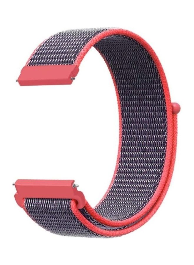 BGM Simple Nylon Braided Strap For Samsung Galaxy Watch 42mm Purple/Pink - Image 1