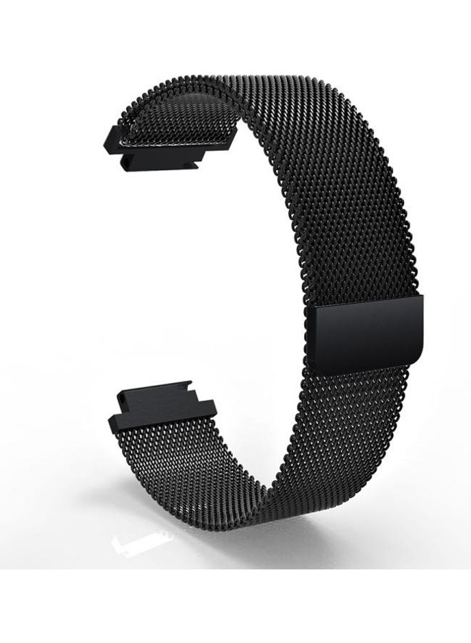 BGM - Milanese Replacement Wrist Strap Watchband For Garmin Vivoactive HR / Approach S2 / S4 Black - Image 1