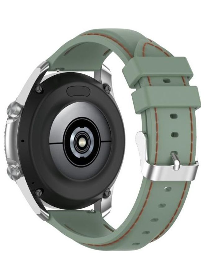 BGM 22mm Silicone Replacement Strap Watchband For Samsung Galaxy Watch 3 45mm / Gear S3 Green - Image 5