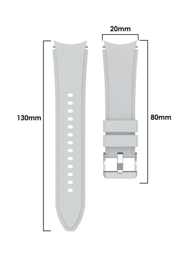 BGM Silicone Replacement Strap Watchband For Samsung Galaxy Watch4 40mm Grey - Image 3