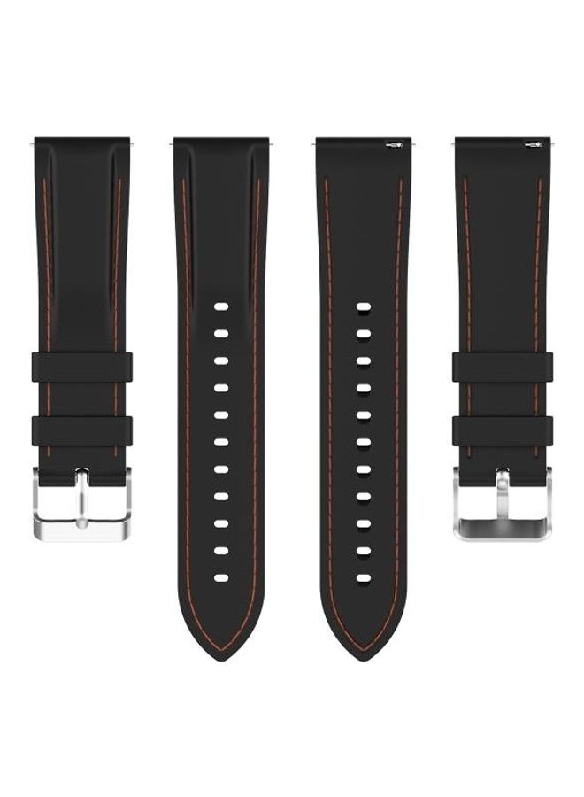 BGM Silicone Replacement Strap Watchband For Huawei Watch 3 / 3 Pro 22mm Black - Image 2