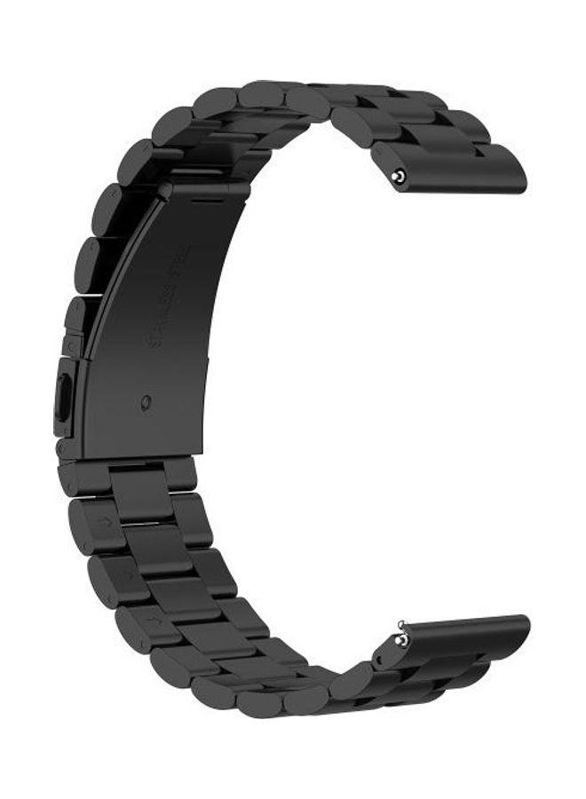 BGM Three-Beads Steel Replacement Strap Watchband For Huawei Watch 3 / 3 Pro 22mm Black - Image 1