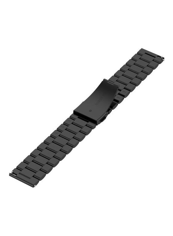 BGM Three-Beads Steel Replacement Strap Watchband For Huawei Watch 3 / 3 Pro 22mm Black - Image 2