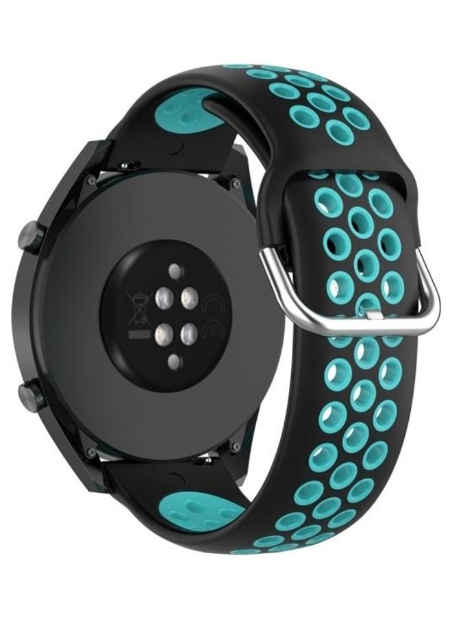 BGM Clasp Sport Wrist Strap Watchband For Huawei Watch GT 46mm/42mm Black/Green - Image 2