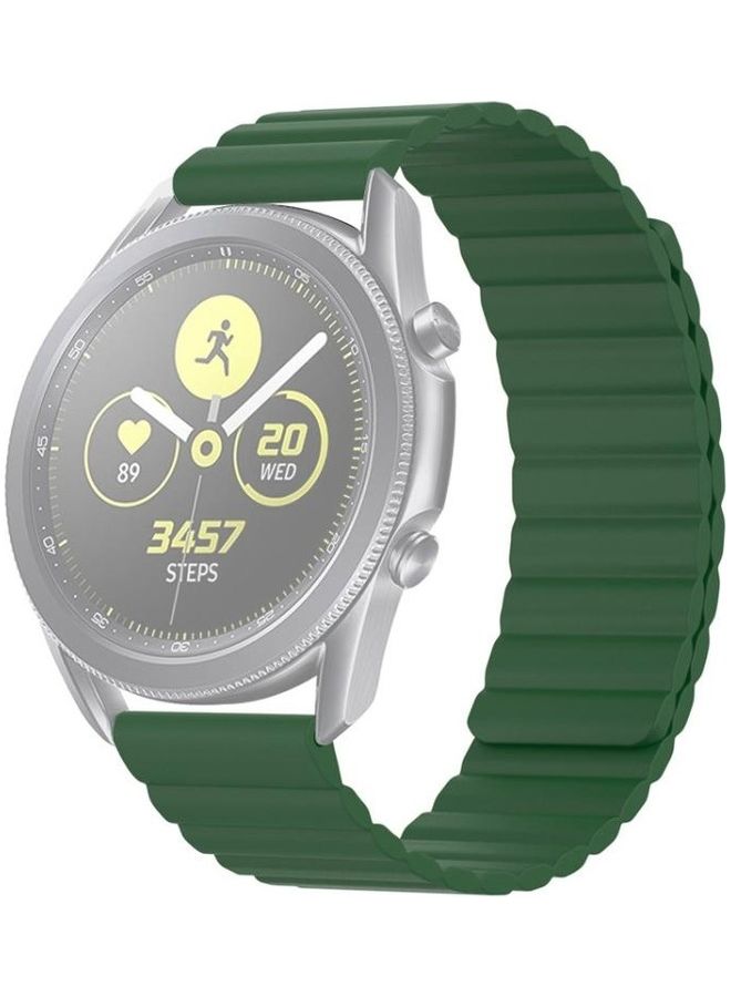 BGM Silicone Magnetic Replacement Band For Samsung Smartwatch Green - Image 1