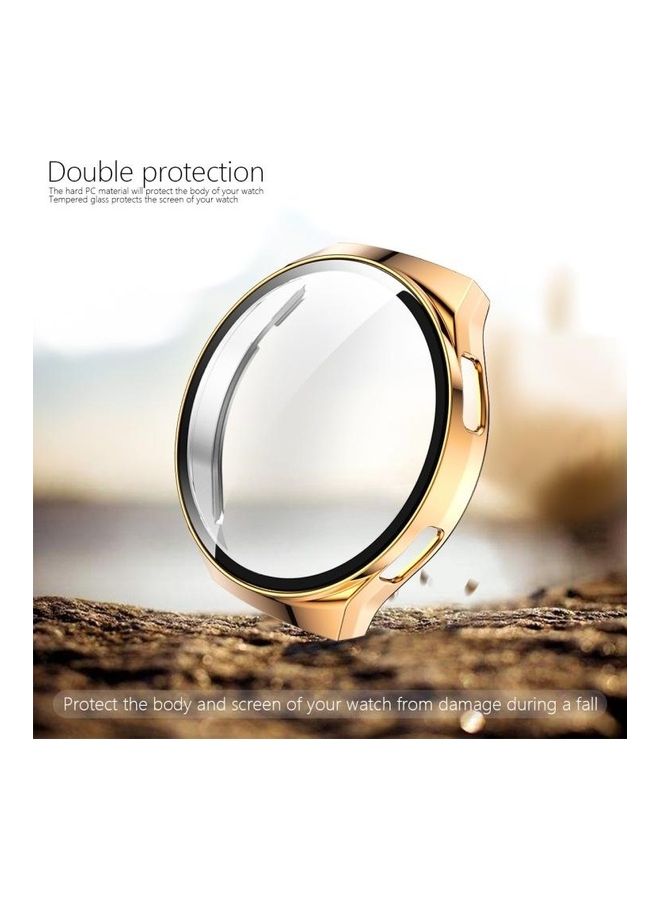 BGM 2 In 1  Tempered Glass Screen Protector For Huawei Watch GT2e Rose Gold - Image 2