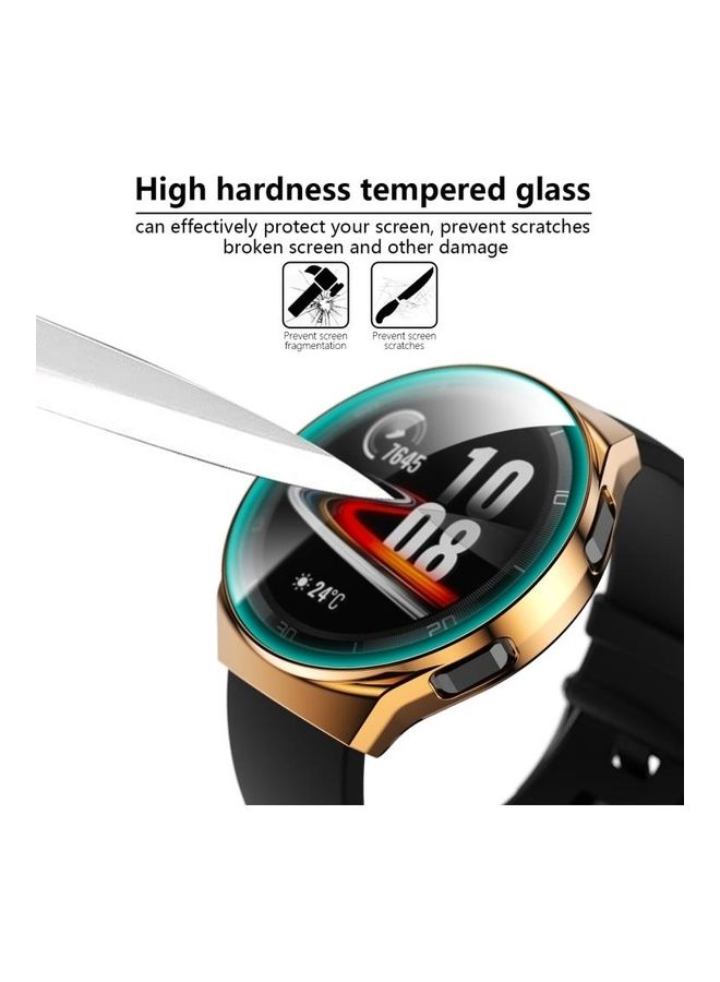 BGM 2 In 1  Tempered Glass Screen Protector For Huawei Watch GT2e Rose Gold - Image 3