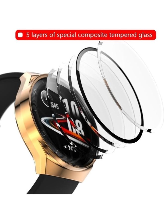 BGM 2 In 1  Tempered Glass Screen Protector For Huawei Watch GT2e Rose Gold - Image 4