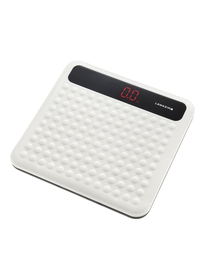 LAWAZIM - Digital Weighing Scale White/Black 34x32x5cm - Image 1