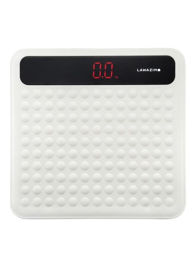 LAWAZIM - Digital Weighing Scale White/Black 34x32x5cm - Image 1