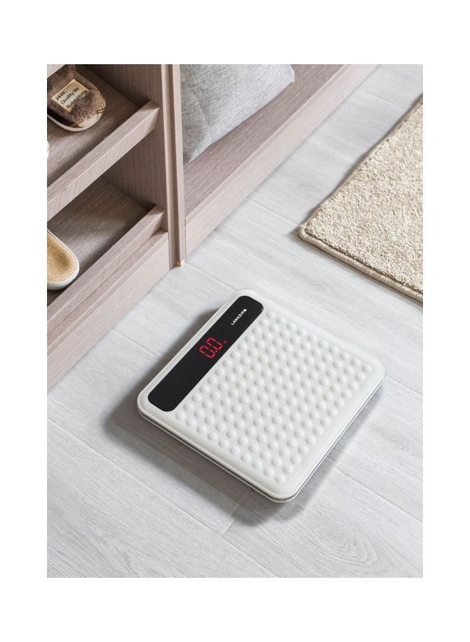 LAWAZIM - Digital Weighing Scale White/Black 34x32x5cm - Image 1