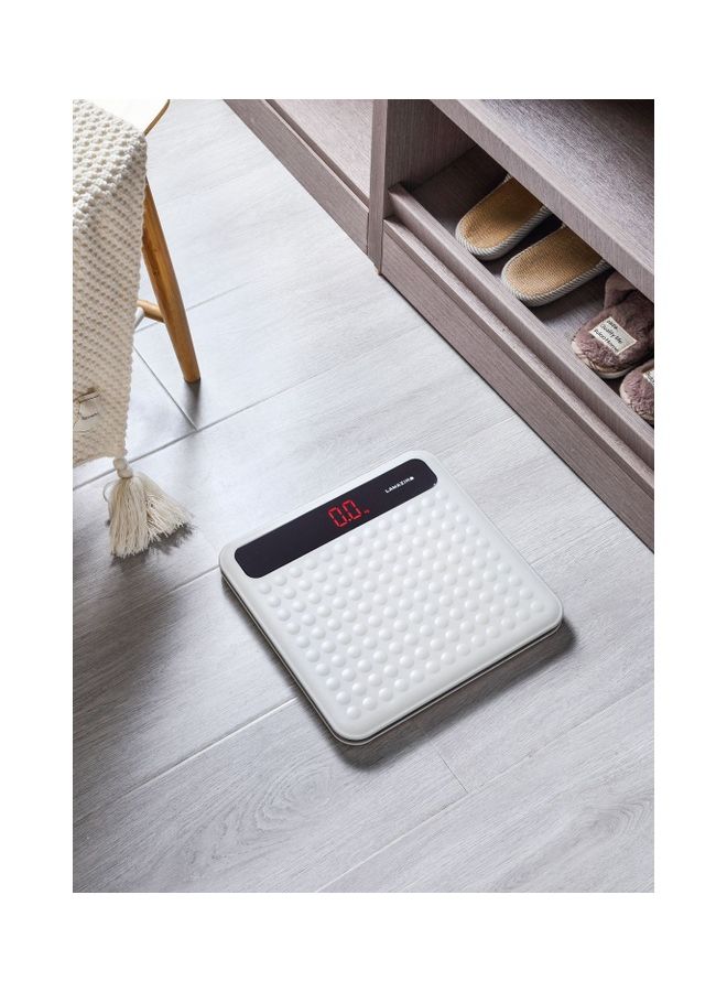 LAWAZIM - Digital Weighing Scale White/Black 34x32x5cm - Image 1