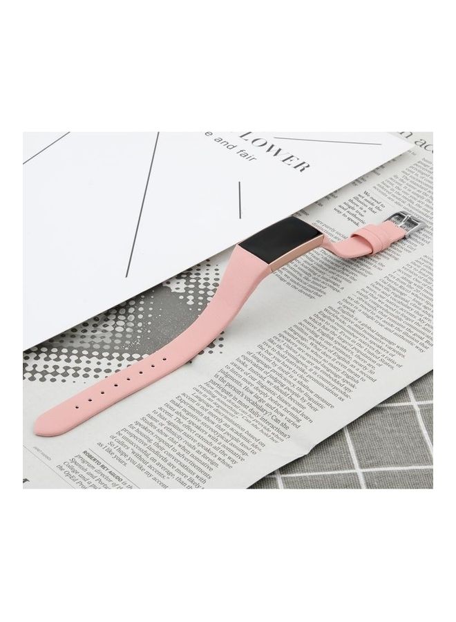 BGM Plastic Leather Strap For Fitbit Charge 3 Pink - Image 5