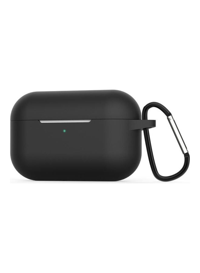 بي جي إم غطاء حماية واق من السيليكون لسماعة الأذن اللاسلكية مع حلقة لسماعات أبل آيربودز برو أسود