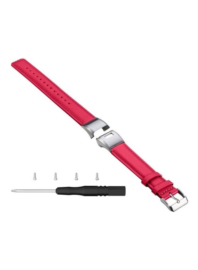 BGM Leather Strap With Screwdriver For Garmin Vivosmart Red - Image 1