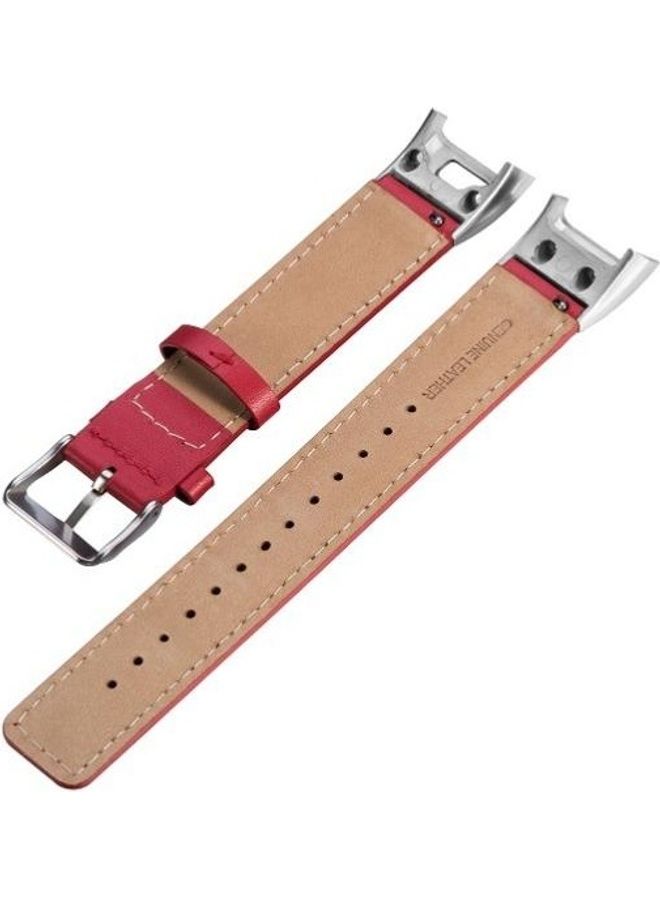 BGM Leather Strap With Screwdriver For Garmin Vivosmart Red - Image 2