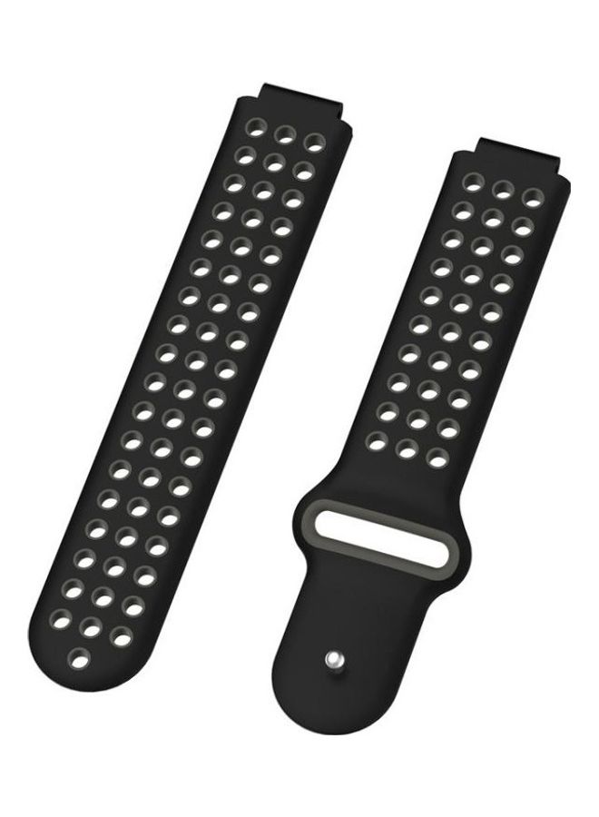BGM Silicone Strap For Garmin Forerunner 220 / 230 / 235 / 630 / 620 / 735xt Black  - Image 2