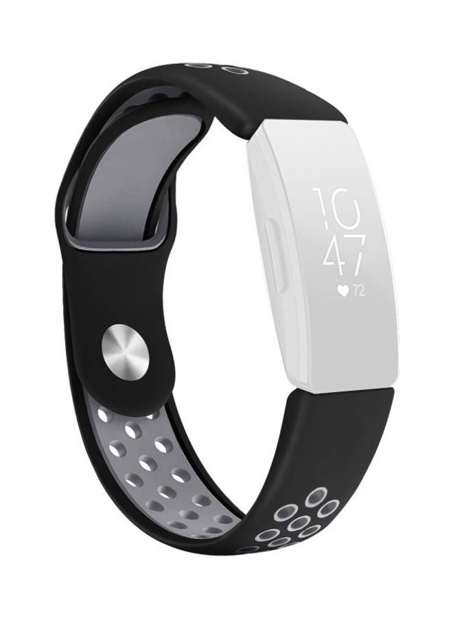 BGM Two Colour Silicone Strap For Fitbit Inspire Black - Image 1