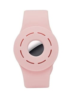 Anti-Scratch Shockproof Silicone Bracelet Strap Protective Cover Case for Apple AirTag Pink