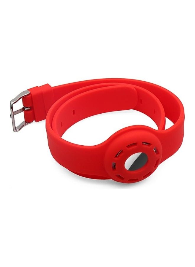 بي جي إم غطاء حماية واق مضاد للخدوش والصدمات مصنوع من السيليكون للحيوانات الأليفة لجهاز أبل آير تاج أحمر - Image 1