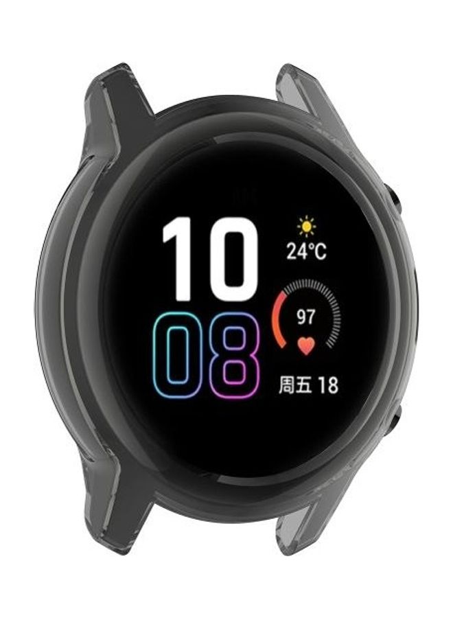 BGM TPU Wrapped Half Case For Huawei Honor Magic Watch 2 42mm Transparent Black - Image 2