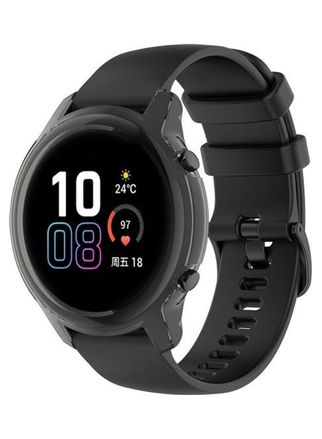 BGM TPU Wrapped Half Case For Huawei Honor Magic Watch 2 42mm Transparent Black - Image 5
