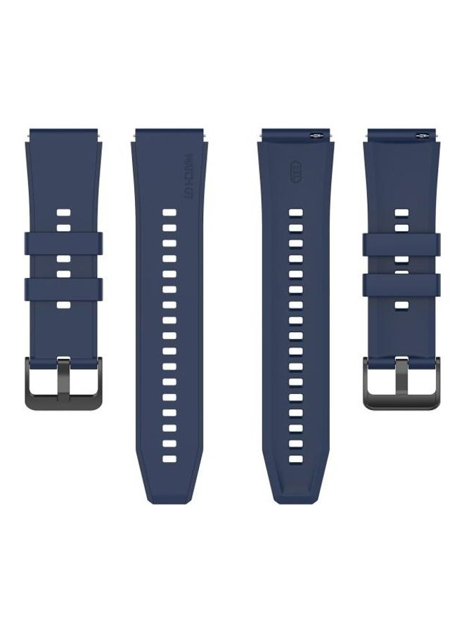 BGM Silicone Replacement Strap Watchband For Huawei Watch GT2 Pro Blue - Image 2