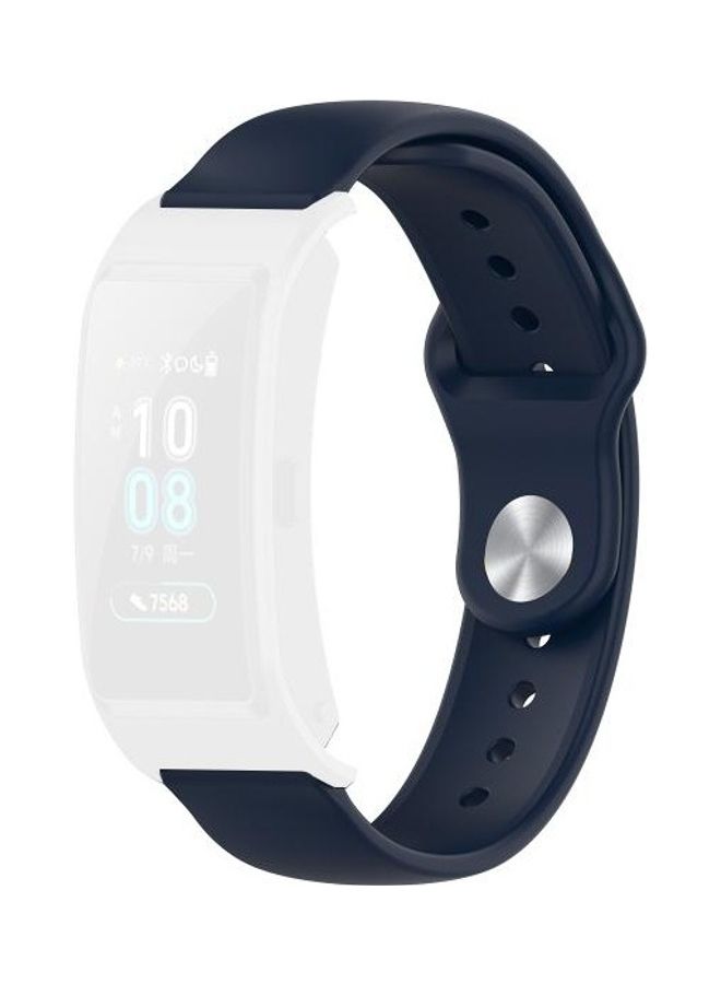 BGM SLR Buckle Fashion Silicone Strap For Garmin Vivomove 3S/4S- Large Code Navy Blue - Image 1