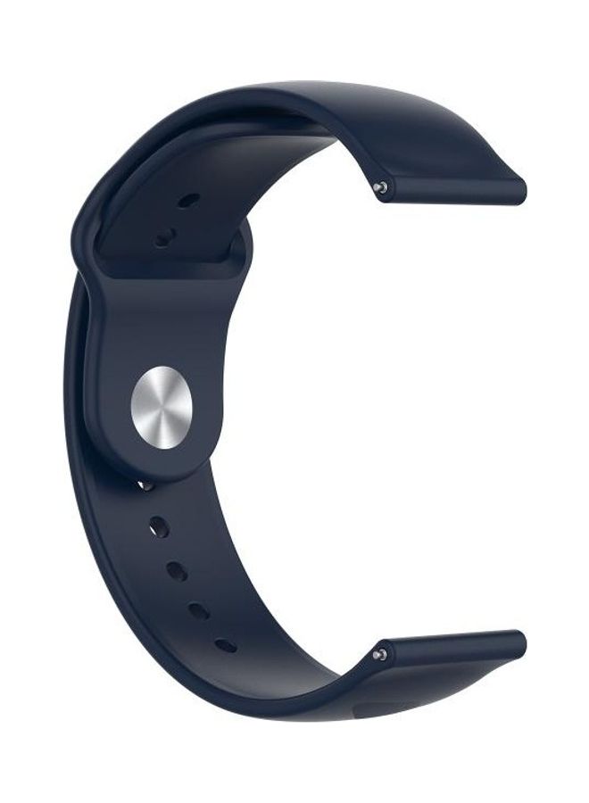 BGM SLR Buckle Fashion Silicone Strap For Garmin Vivomove 3S/4S- Large Code Navy Blue - Image 2