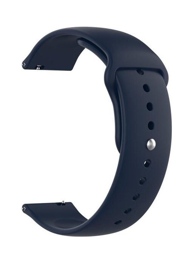 BGM SLR Buckle Fashion Silicone Strap For Garmin Vivomove 3S/4S- Large Code Navy Blue - Image 3