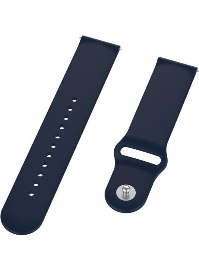 BGM SLR Buckle Fashion Silicone Strap For Garmin Vivomove 3S/4S- Small Code Navy Blue - Image 5