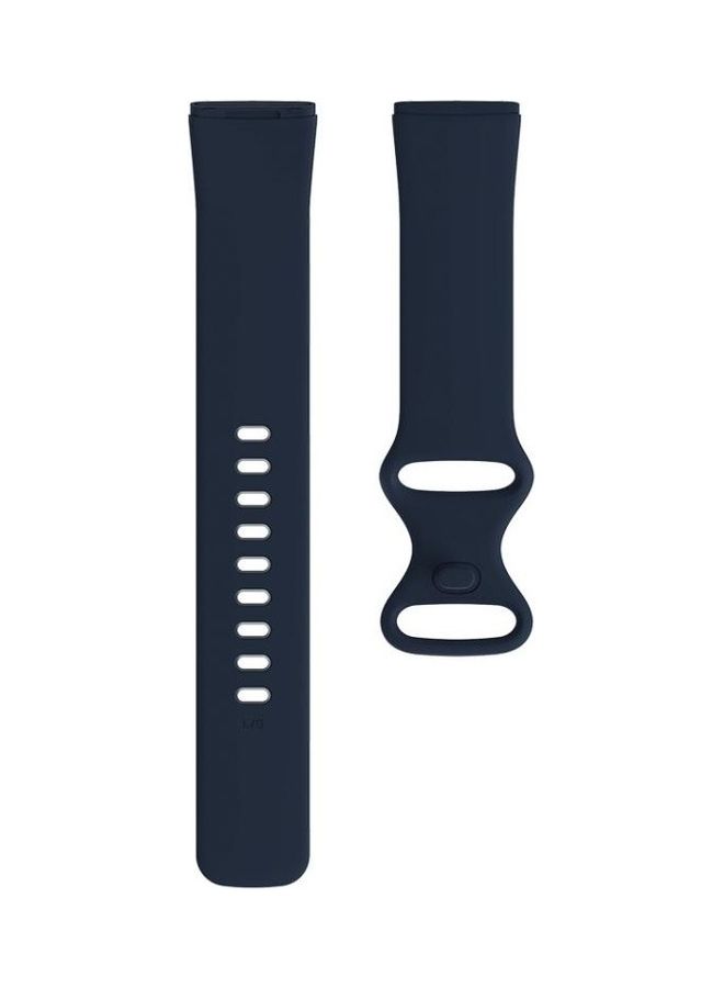 BGM Silicone Replacement Strap Watchband For Fitbit Versa 3/Sense- Small Navy Blue - Image 2