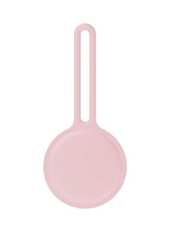 Shockproof Anti-Scratch Silicone Soft Case with Hanging Strap for Apple AirTag Pink