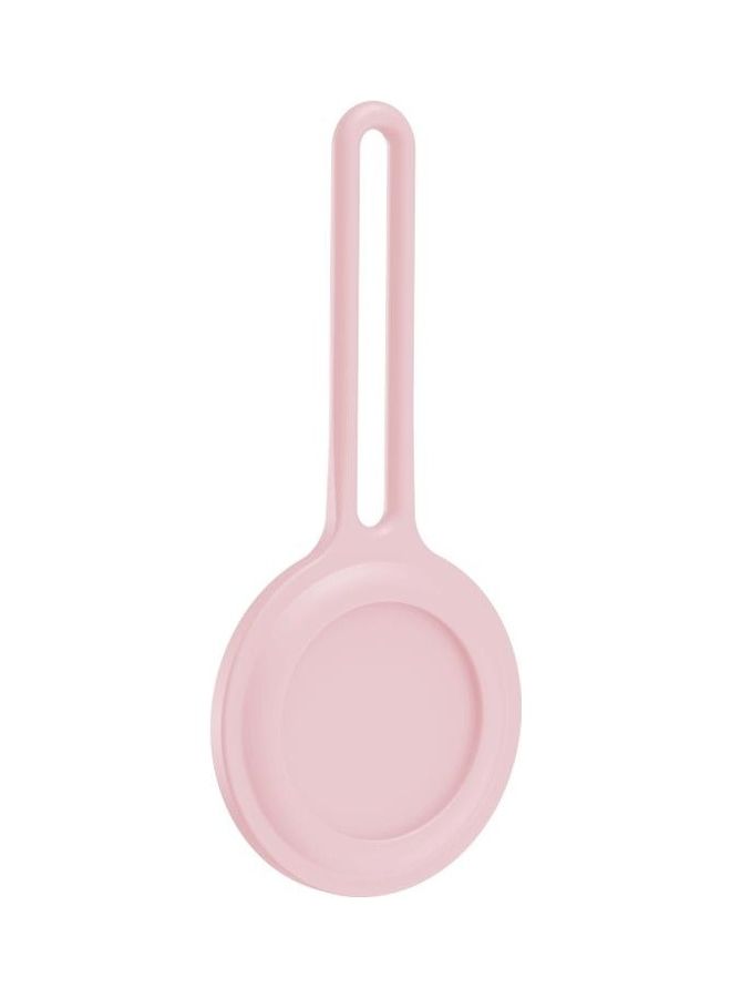 BGM - Shockproof Anti-Scratch Silicone Soft Case with Hanging Strap for Apple AirTag Pink - Image 1