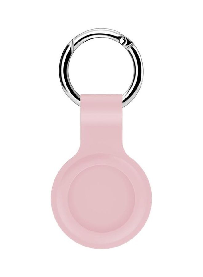 BGM - 2-Piece Shockproof Anti-Scratch Silicone Protective Case with Hook for Apple AirTag Pink - Image 1