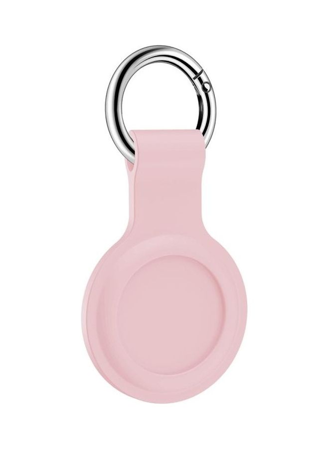 BGM - 2-Piece Shockproof Anti-Scratch Silicone Protective Case with Hook for Apple AirTag Pink - Image 1