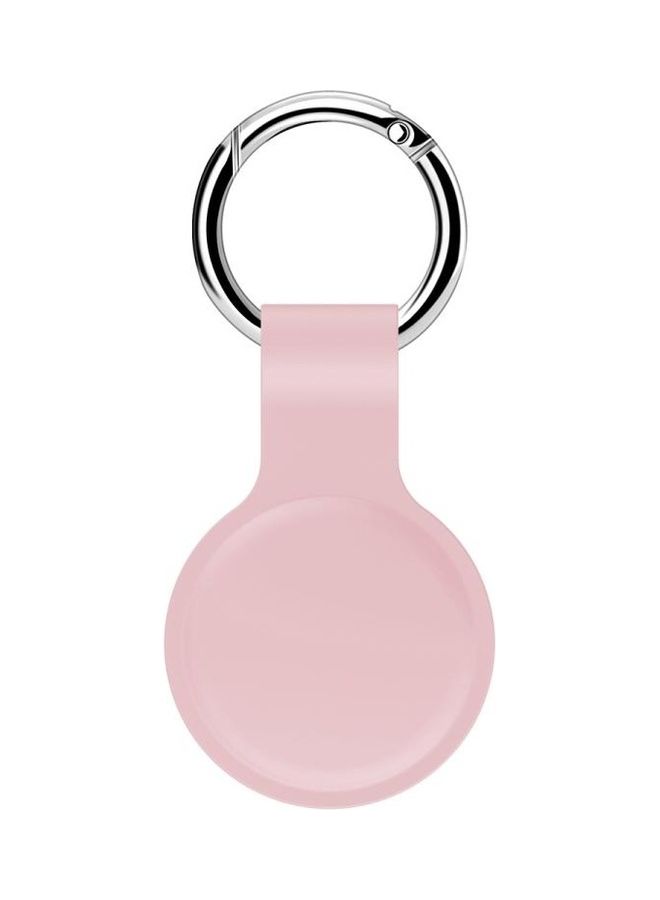BGM - 2-Piece Shockproof Anti-Scratch Silicone Protective Case with Hook for Apple AirTag Pink - Image 1