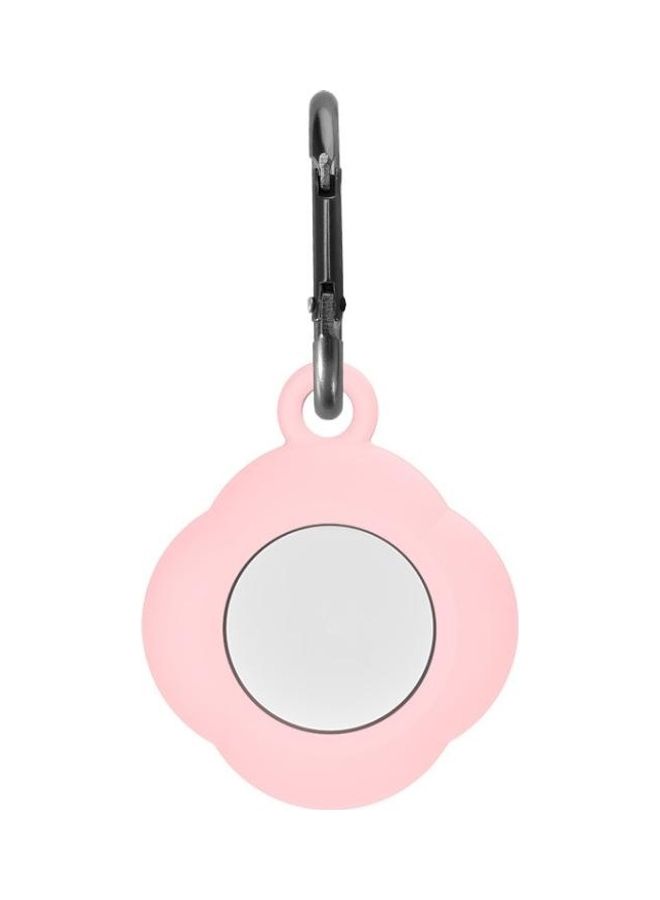 بي جي إم غطاء حماية واق مضاد للضياع من السيليكون مزود بحلقة بقفل زنبركي من 3 قطع لجهاز أبل آير تاج وردي
