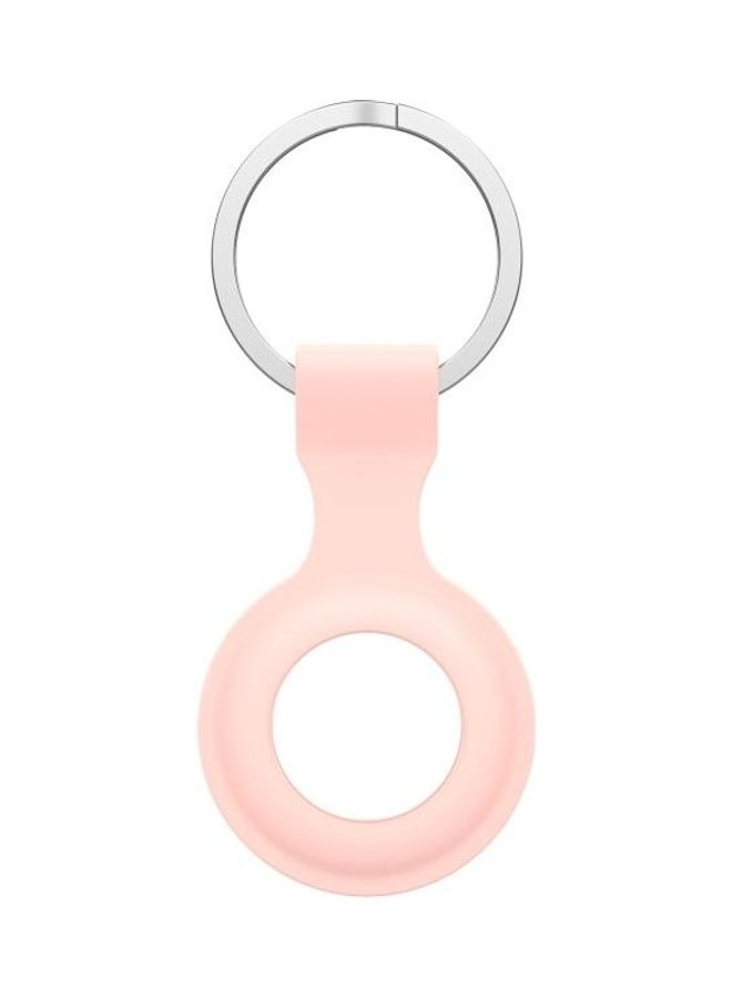 BGM - Positioner Anti-lost Portable Silicone Protective Case for Apple AirTags, with Key Ring Light Pink - Image 1