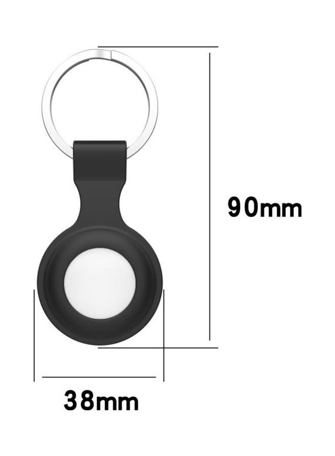 BGM - Positioner Anti-lost Portable Silicone Protective Case for Apple AirTags, with Key Ring Light Pink - Image 1