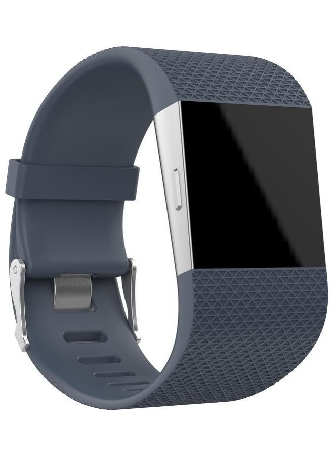 بي جي إم سوار معصم رياضي قابل للتعديل بتصميم معين، مناسب لساعة فيتبيت سيرج. أزرق كحلي - Image 1