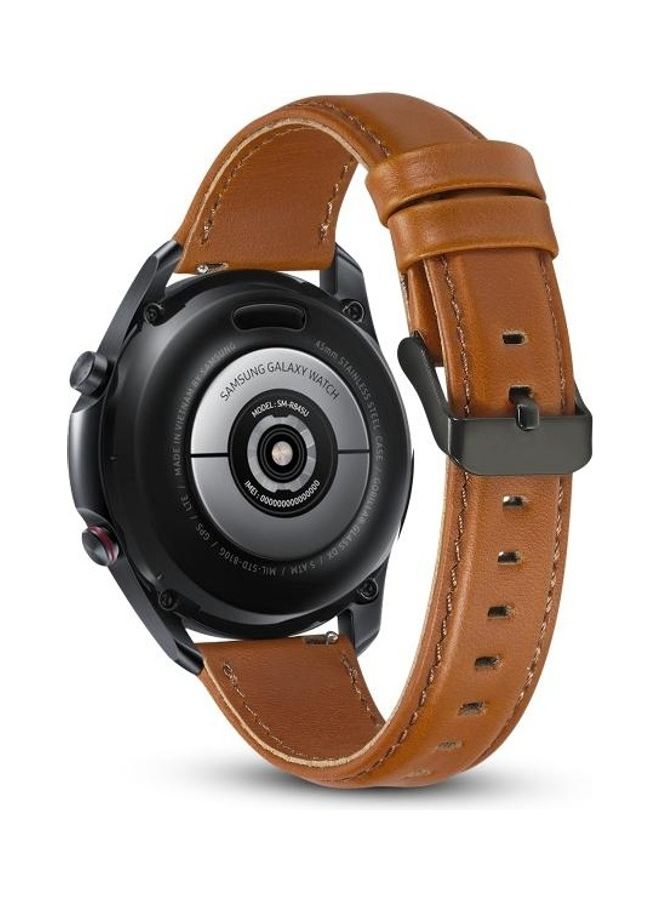 بي جي إم سوار بديل من الجلد بملمس مسطح بمقاس 41 مم لساعة سامسونج جالاكسي 3 بني - Image 2