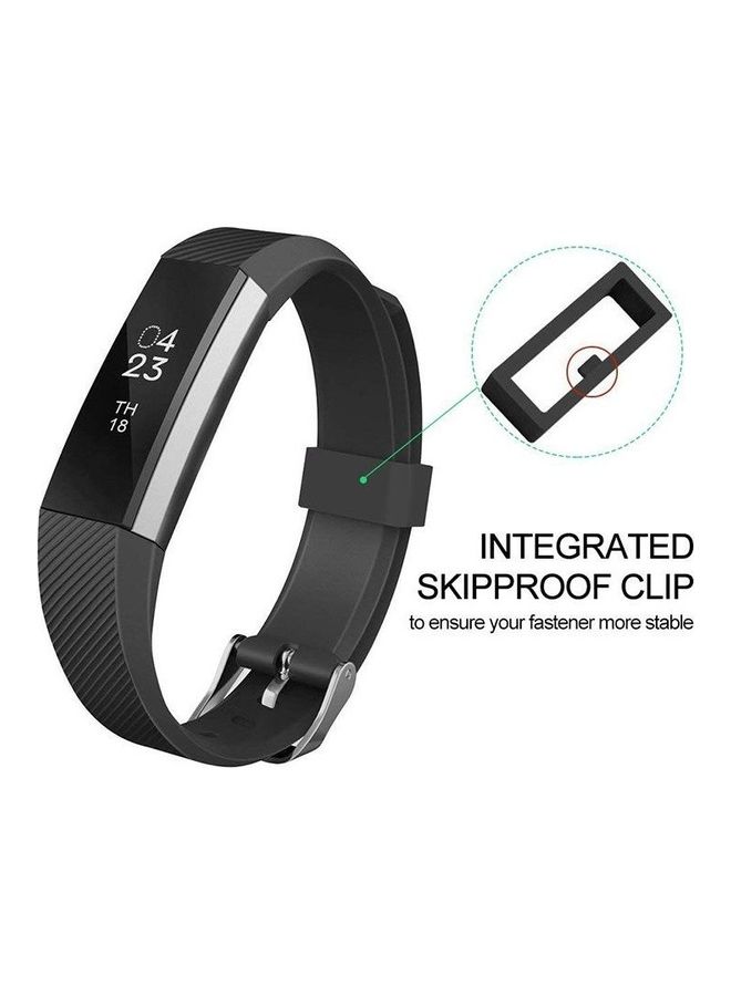 BGM Children Silicone Twilled Wrist Strap For Fitbit Ace Navy Blue - Image 3