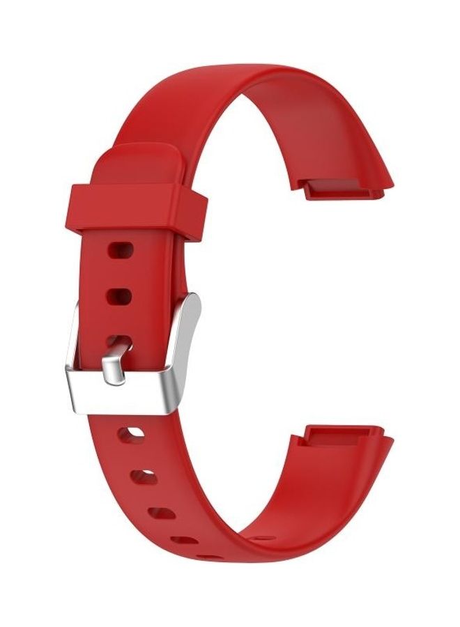 BGM Silicone Replacement Strap Watchband For Fitbit Luxe Red - Image 1