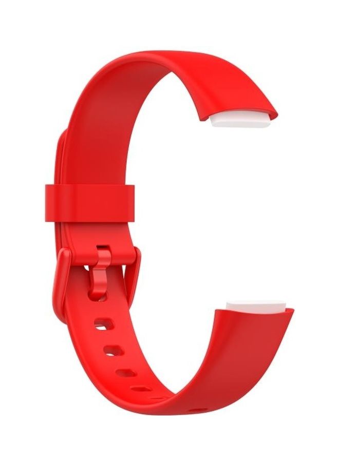 BGM Silicone Colour Buckle Replacement Strap Watchband For Fitbit Luxe Red - Image 3