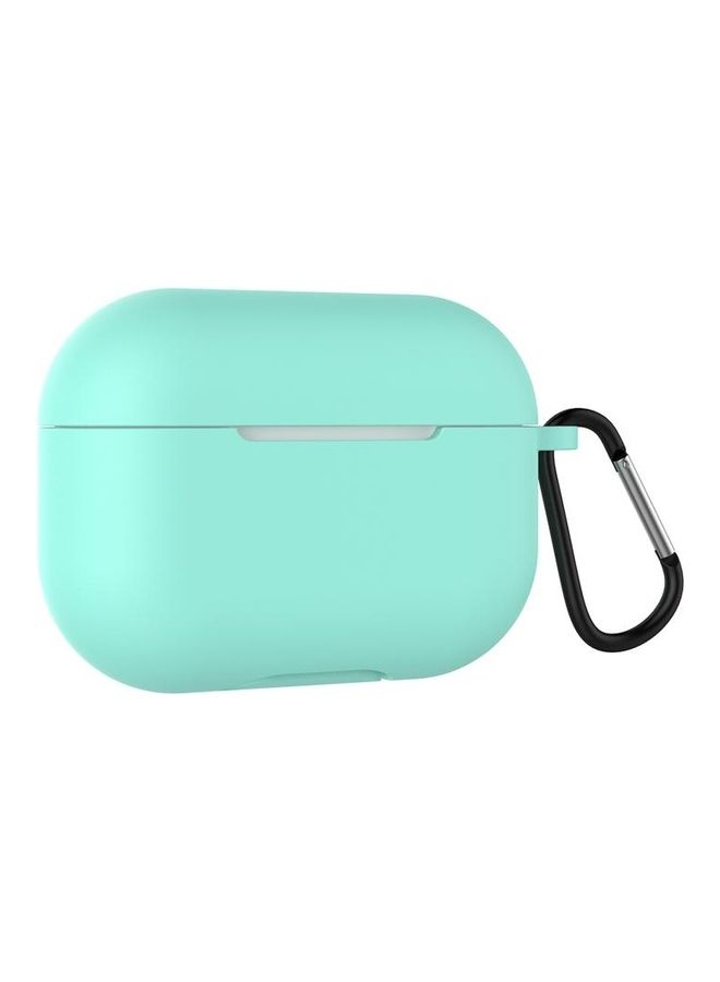 BGM - Solid Colour Silicone Earphone Protective Case for AirPods 3 with Hook Green - Image 1