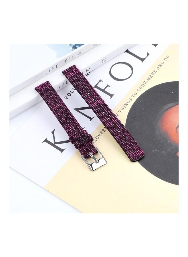 BGM Stainless Steel Canvas Strap Band For Samsung Galaxy Fit E Smart Watch Black - Image 4