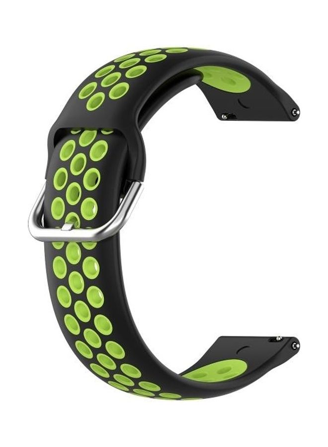 BGM Two-Colour Silicone Replacement Strap Watchband For Samsung Galaxy Watch4 Classic 42mm Black - Image 1