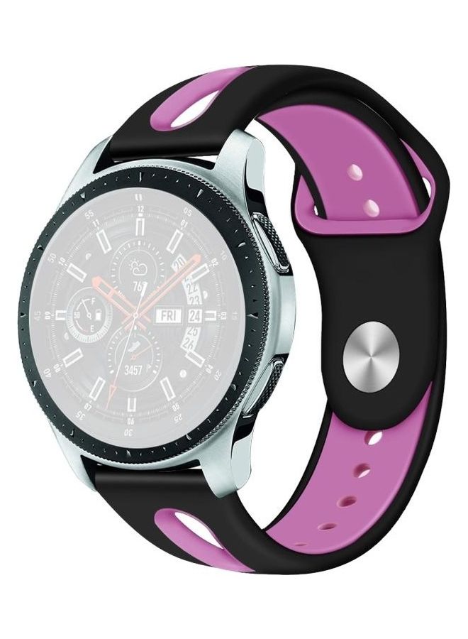 BGM Two-tone Silicone Open Strap Band For Samsung Galaxy Watch 46mm Black - Image 2